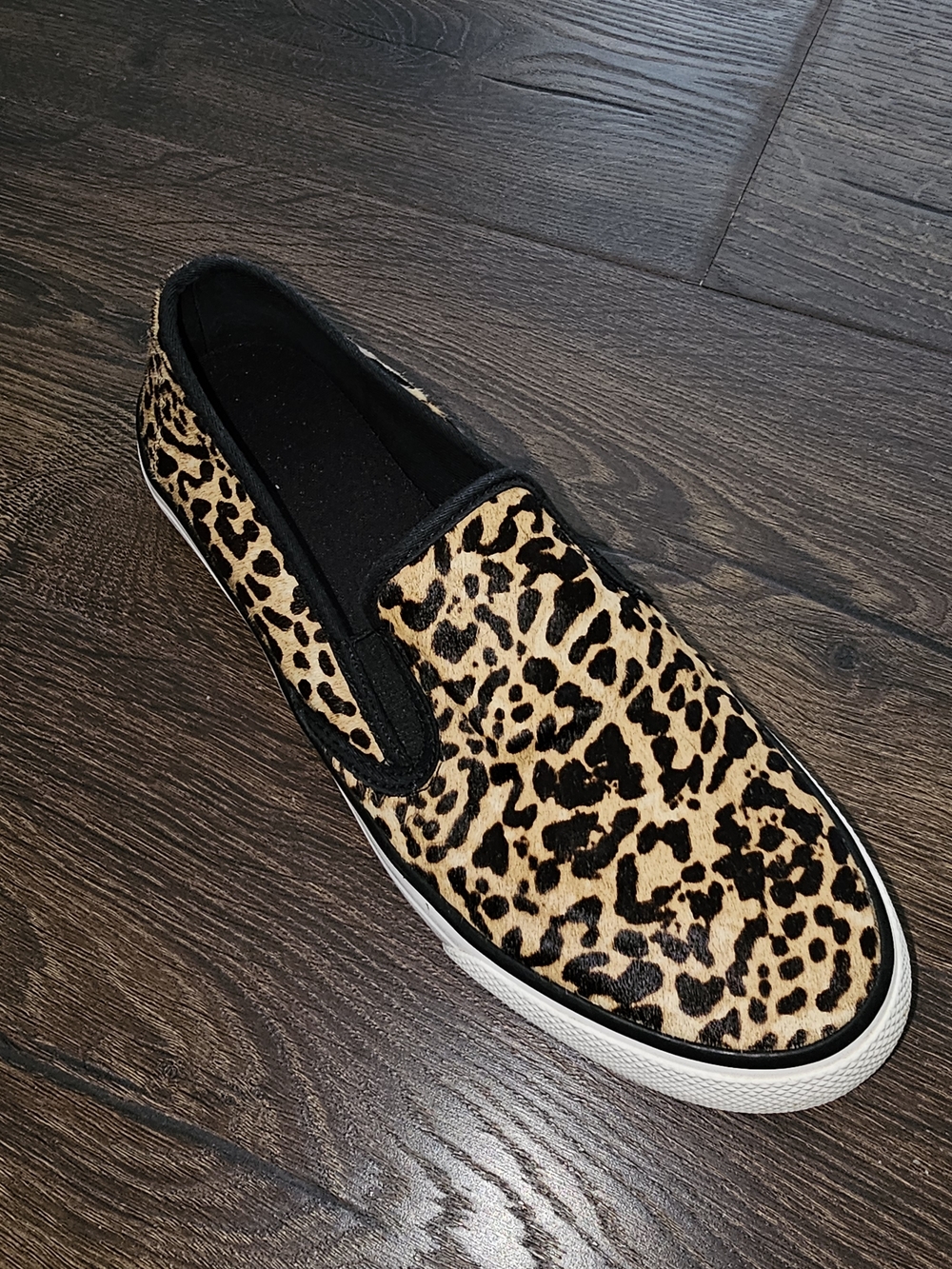 Sperry Top-Sider Shoes Womens Size 9 Brown Leopard Slip On Flats